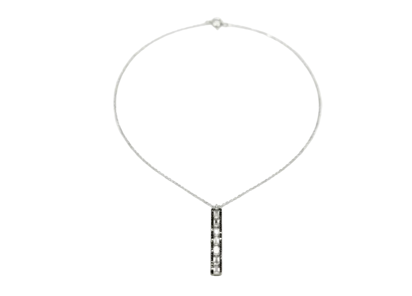 Sterling Silver Flat Bar Necklace