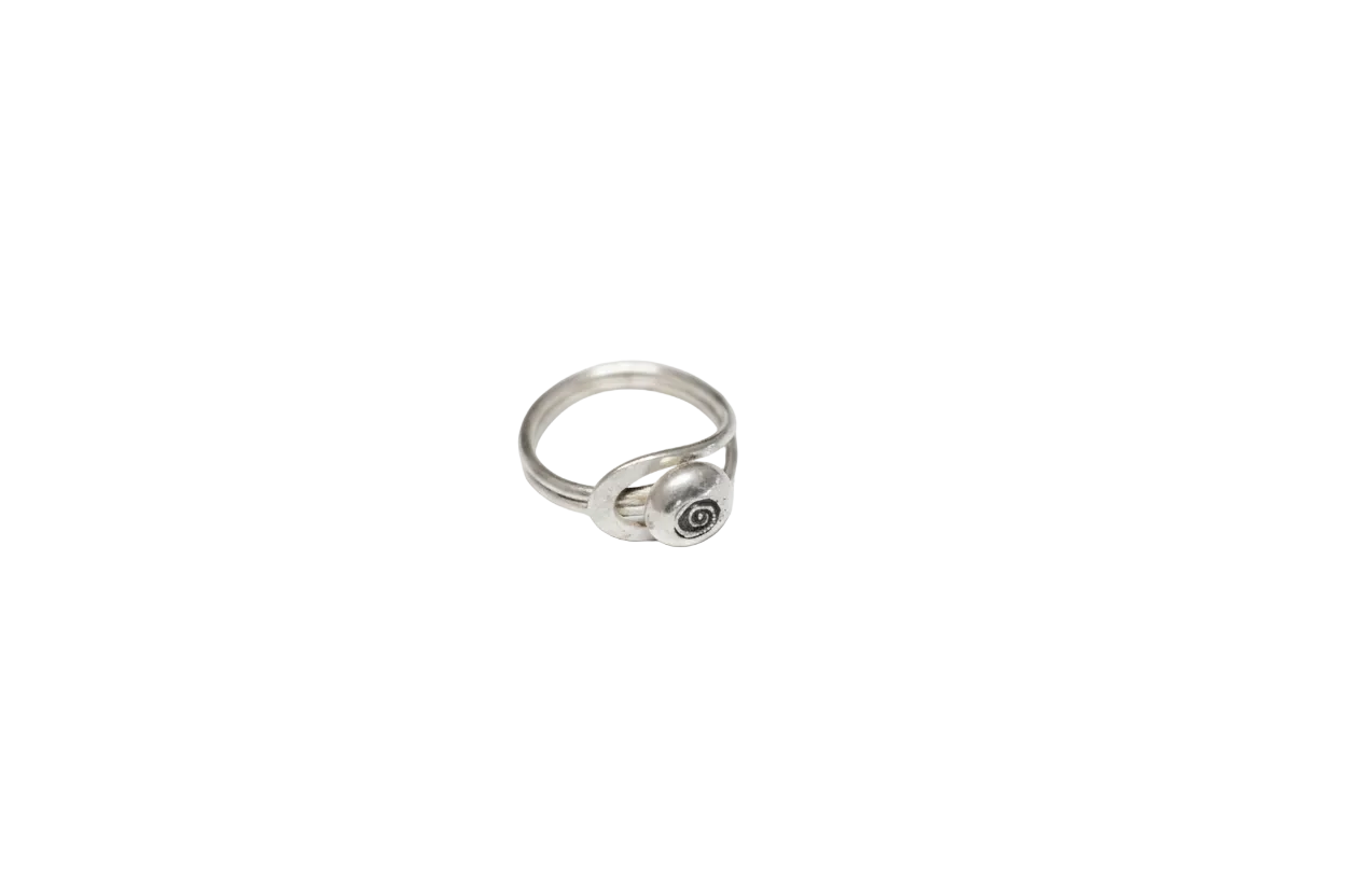 Sterling Silver Spiral Signet Ring