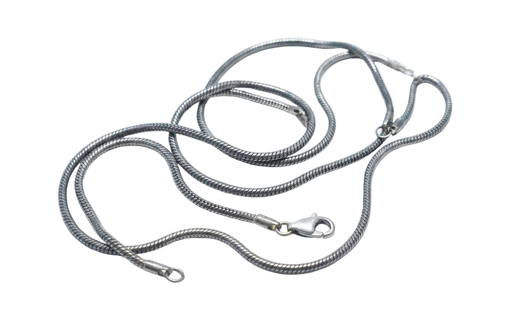 Heavy Sterling Silver Oxidized Snake Chain