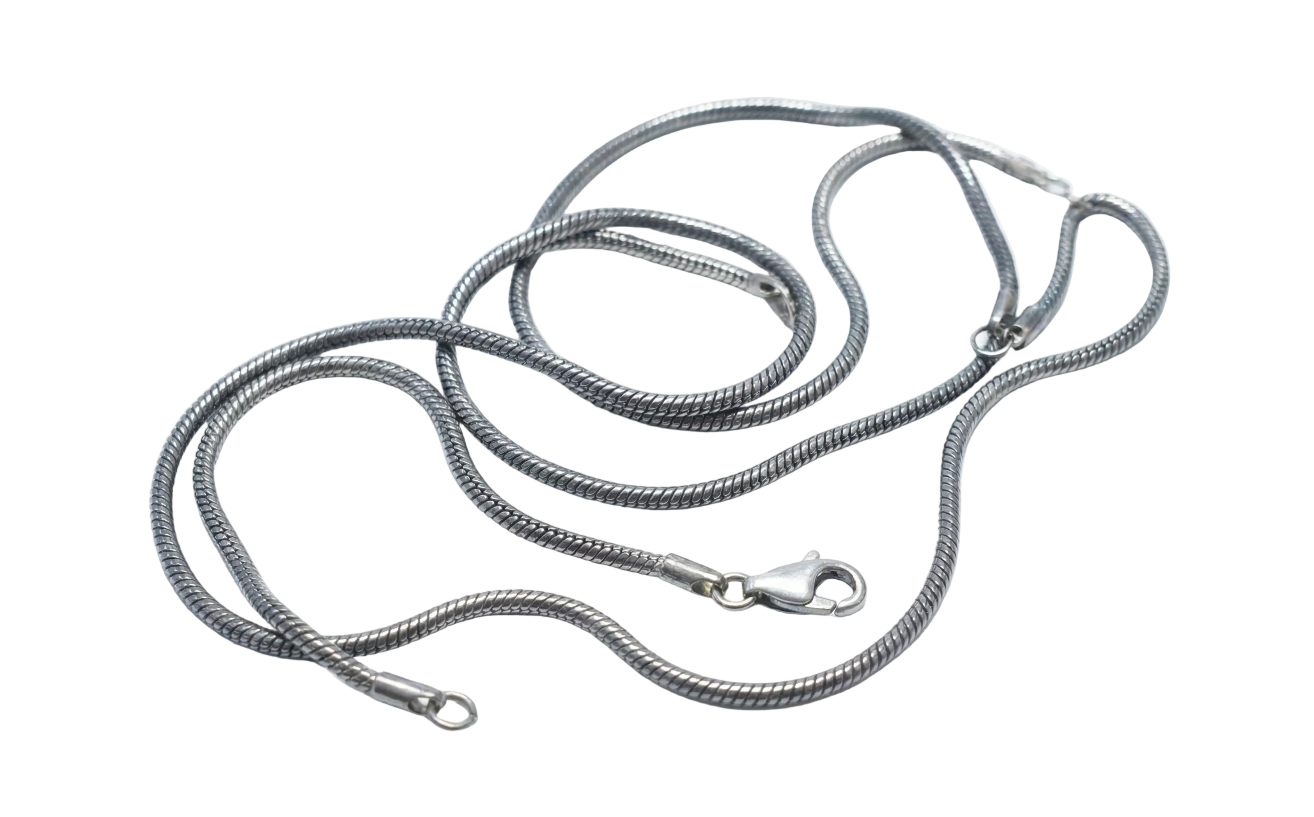 Heavy Sterling Silver Oxidized Snake Chain