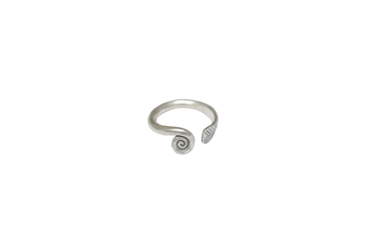 Sterling Silver Open-band Spiral Ring