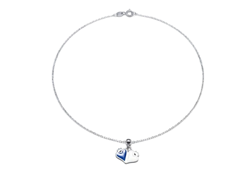 Sterling Silver Dual Heart Necklace