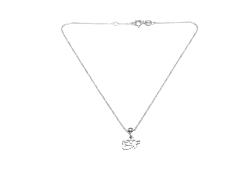Sterling Silver Eye of Horus Amulet Necklace