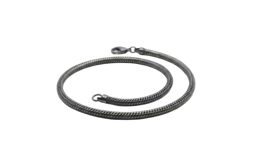 Sterling Silver Oxidized Snake Bracelet