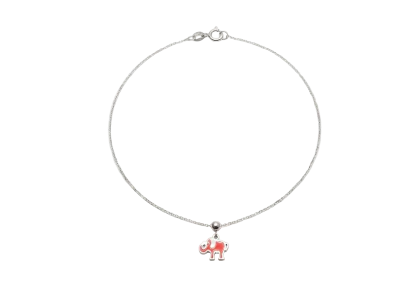 Sterling Silver Elephant Charm Necklace