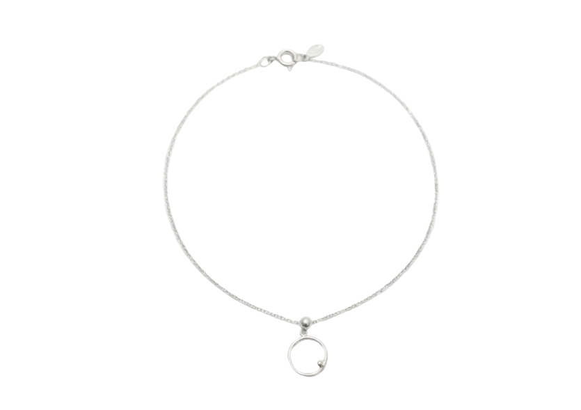 Sterling Silver Ring Charm Necklace